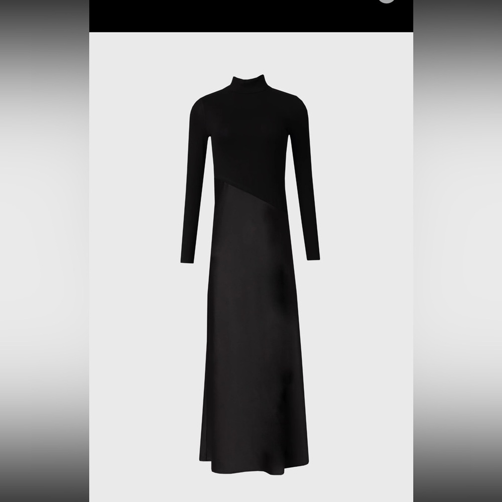 Sophisticated Long Sleeve Black Dress